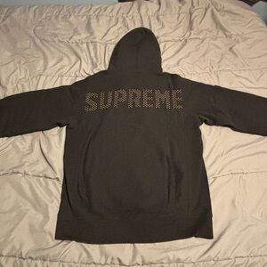Supreme Studded Logo Hoodie Black Size Medium SS18